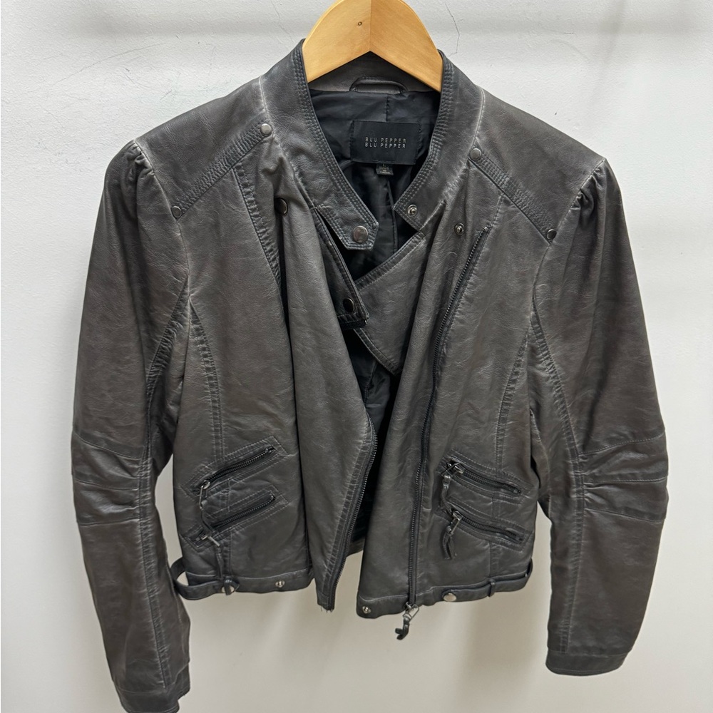 Allsaints Gray Leather Jacket - image 1
